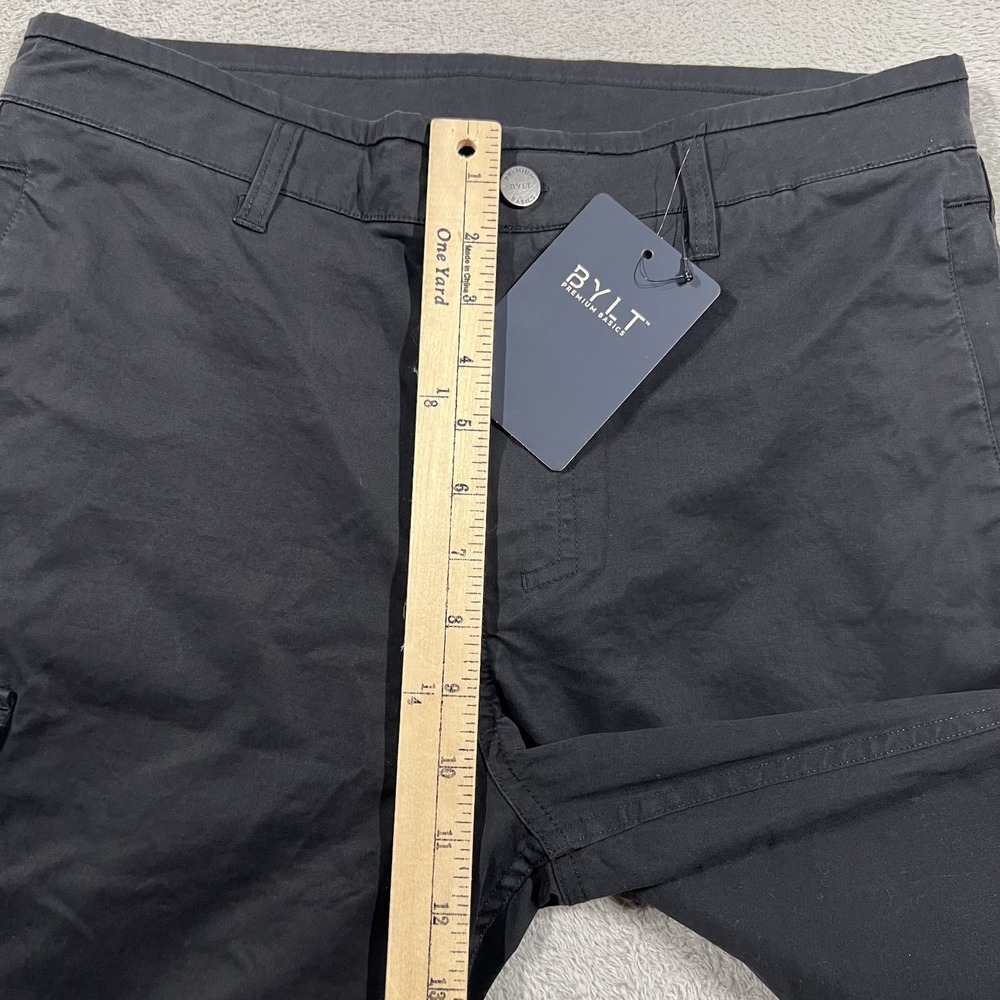 BYLT Cargo Pants Mens 32 Black Stretch Cotton 31" Inseam - Picture 5 of 13